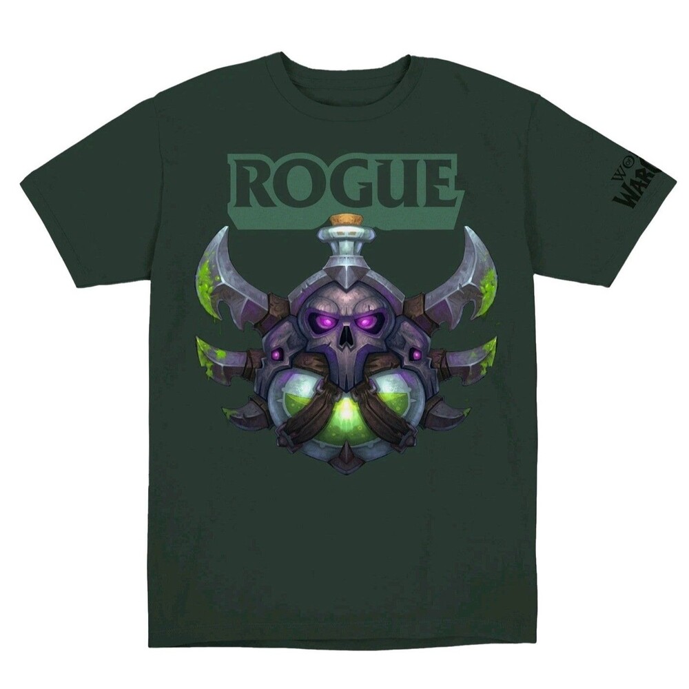 World of Warcraft Rogue Crest Green TShirt Size Large Official Blizzard Gear NWT